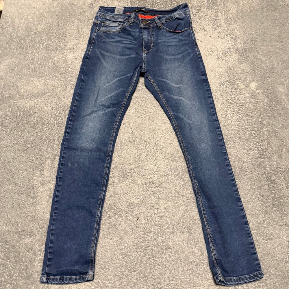 Adidas Originals Jeans Mens 32 (31x29)  Blue Denim Slim Straight ***
